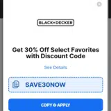 SAVE30NOW coupon verification screenshot