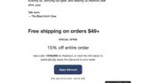 Black Arch Holsters coupon verification screenshot