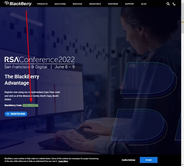 BlackBerry checkout page showing BlackBerry promo code box | Screenshot taken by SimplyCodes community member on Oct 21, 2022