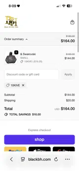 10KIVE coupon verification screenshot