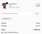 MYLIFE coupon verification screenshot