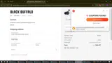 Black Buffalo coupon verification screenshot