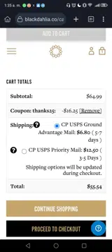 thanks25 coupon verification screenshot