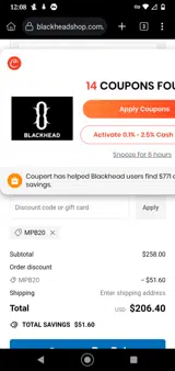 MPB20 coupon verification screenshot