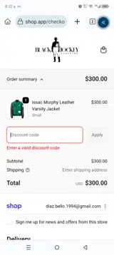 SHIPFREE coupon verification screenshot