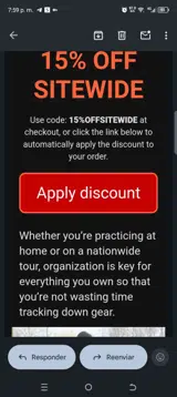 15%OFFSITEWIDE coupon verification screenshot