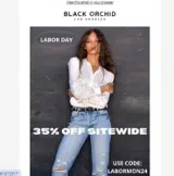 Black Orchid coupon verification screenshot