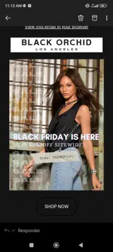 Black Orchid coupon verification screenshot