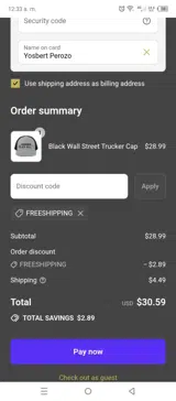 FREESHIPPING coupon verification screenshot