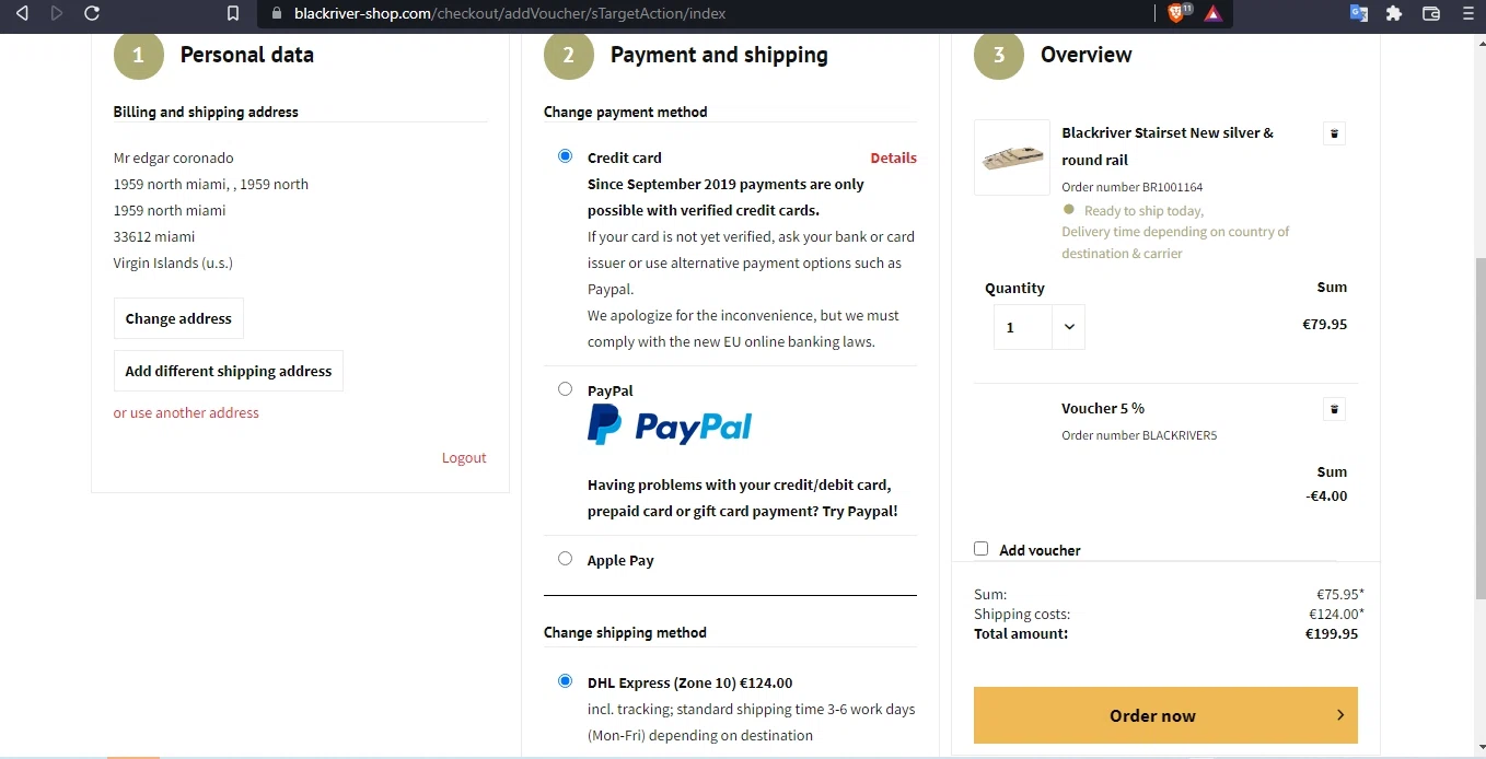Blackriver checkout page showing Blackriver promo code box | Screenshot taken by SimplyCodes community member on Aug 24, 2022