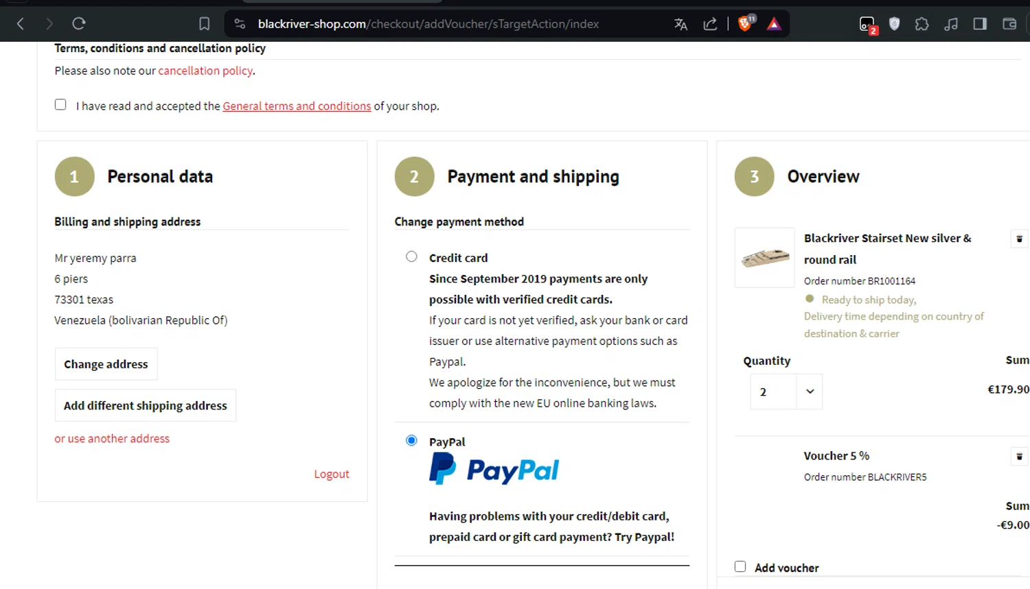 Blackriver checkout page showing Blackriver promo code box | Screenshot taken by SimplyCodes community member on Apr 15, 2024