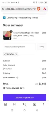 NEWDAY coupon verification screenshot