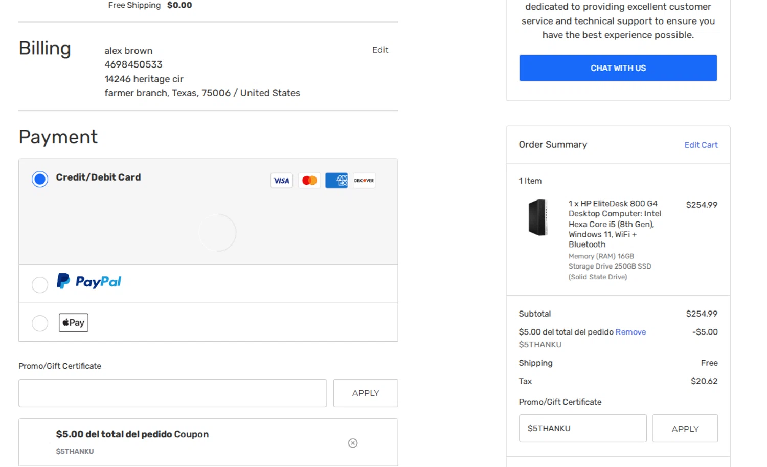 BlairTech promo code screenshot showing code $5THANKU applied at BlairTech checkout page. Uploaded by SimplyCodes community member QuestNavigator1687 on Sep 16, 2025