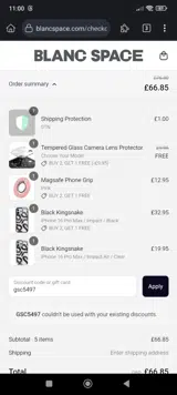 gsc5497 coupon verification screenshot