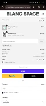 TREAT20 coupon verification screenshot
