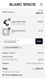HOLLYWINSOR20 coupon verification screenshot