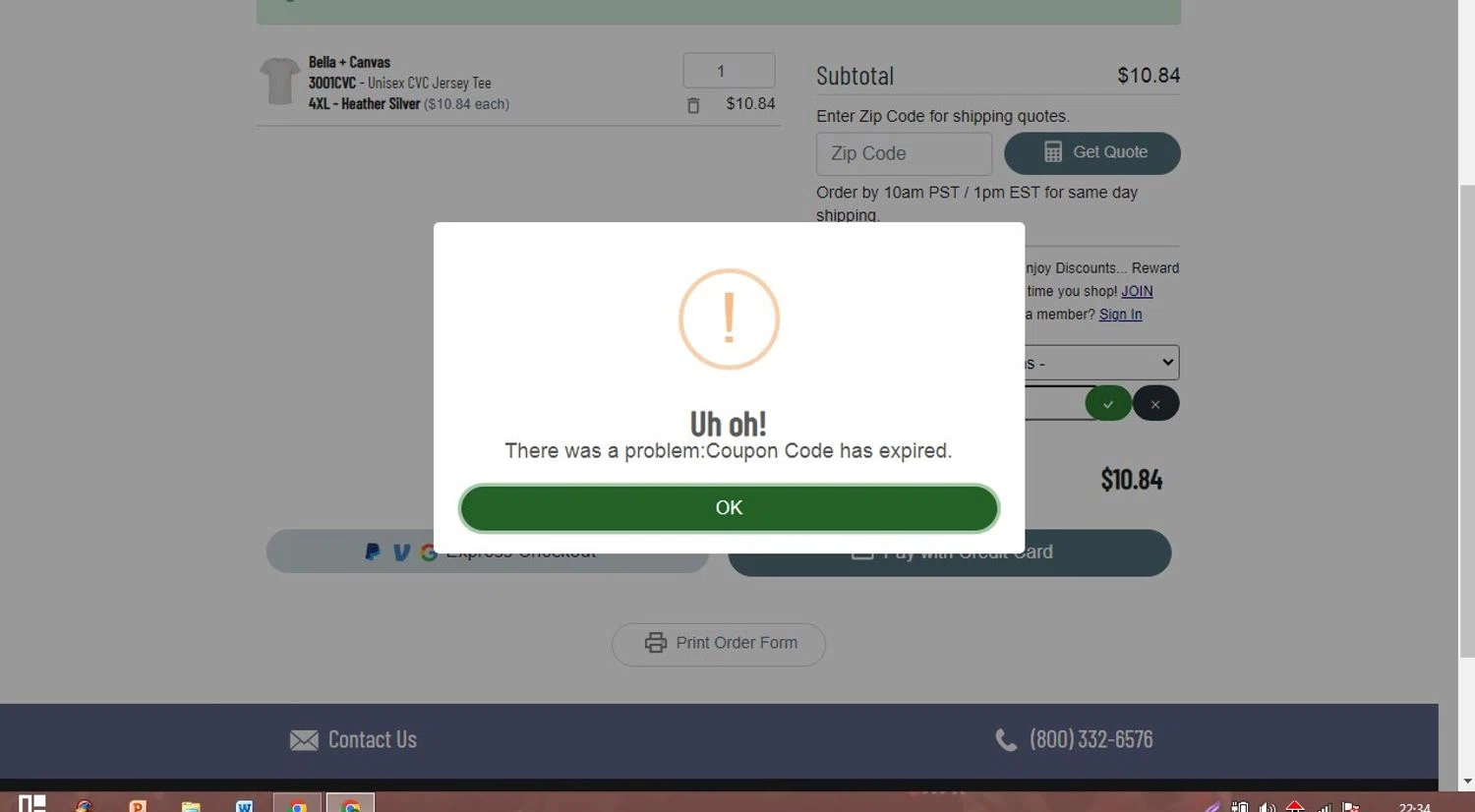 Blank Apparel coupon code screenshot showing code RELPEH applied at Blank Apparel checkout page. Uploaded by SimplyCodes community member PaticoBel on Mar 8, 2025