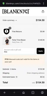 ff30 coupon verification screenshot