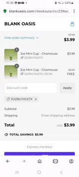 2OZBUYXGETX coupon verification screenshot