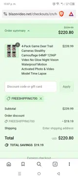 FREESHIPPING700 coupon verification screenshot