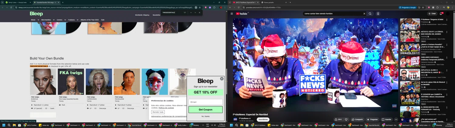 Bleep checkout page showing Bleep promo code box | Screenshot taken by SimplyCodes community member on Dec 28, 2025