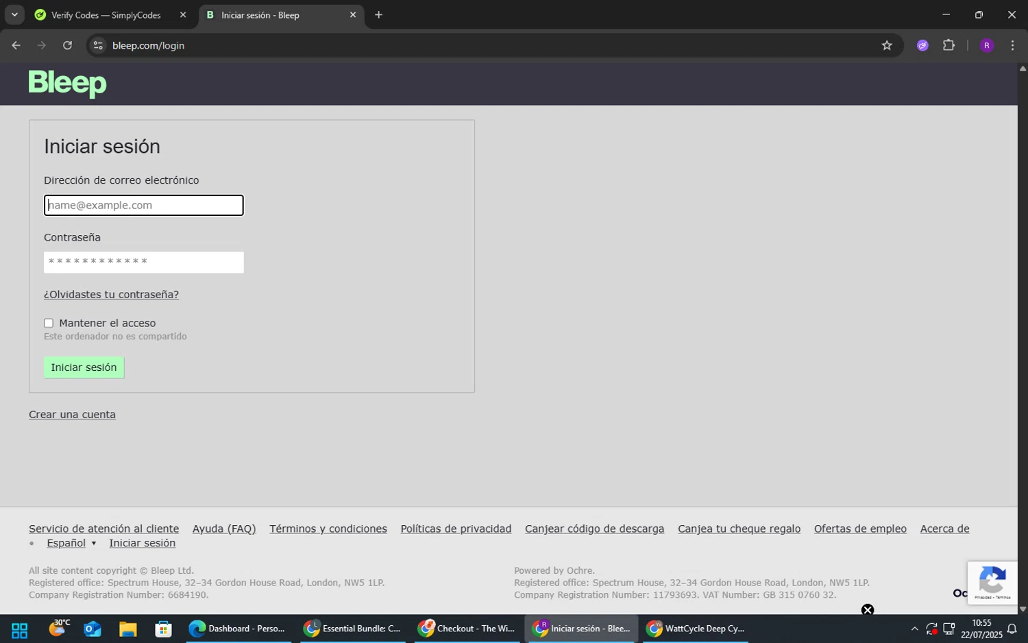 Bleep promo code screenshot showing code POLEESSENTIALS applied at Bleep checkout page. Uploaded by SimplyCodes community member TokenFox2691 on Jul 22, 2025