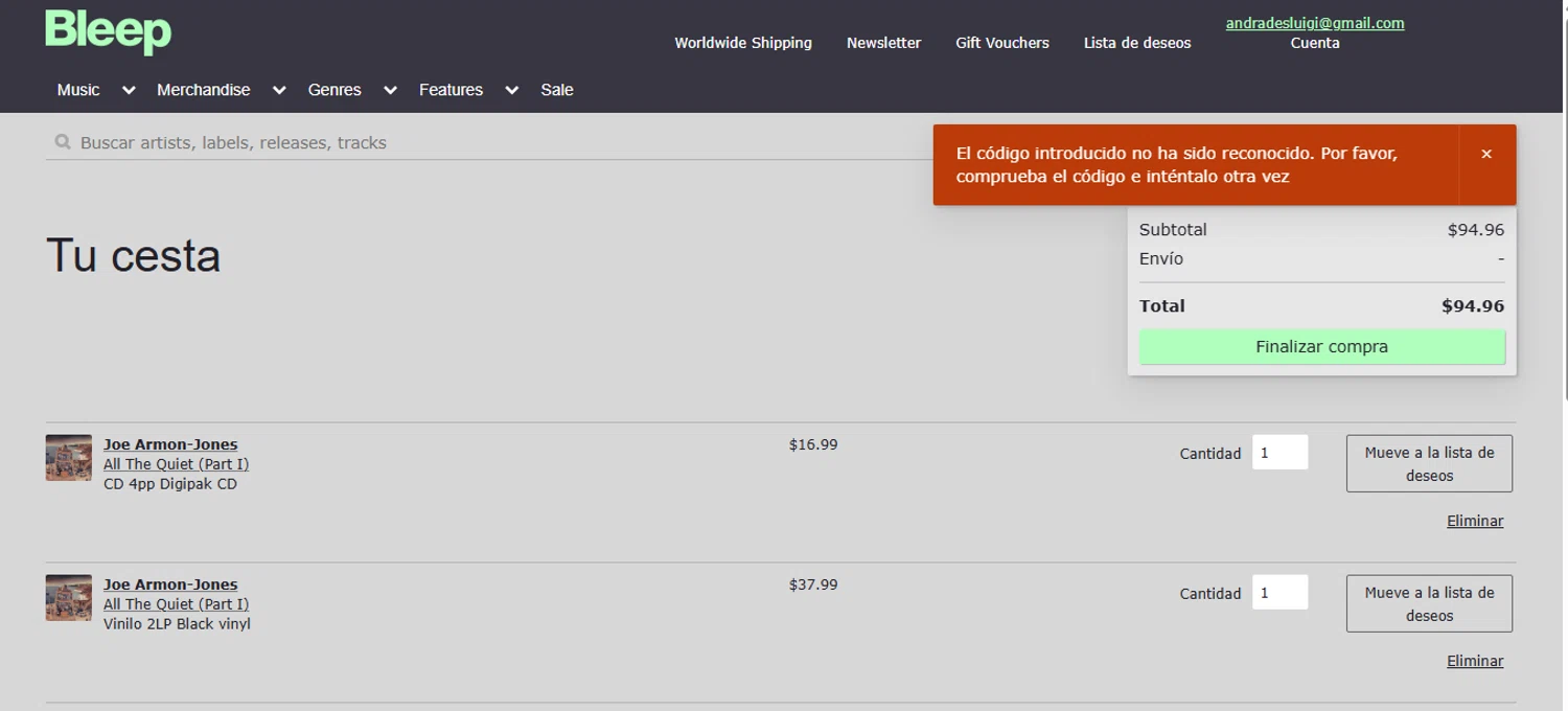 Bleep promo code screenshot showing code rotmmar25 applied at Bleep checkout page. Uploaded by SimplyCodes community member VictoriousFinder8211 on Apr 23, 2025