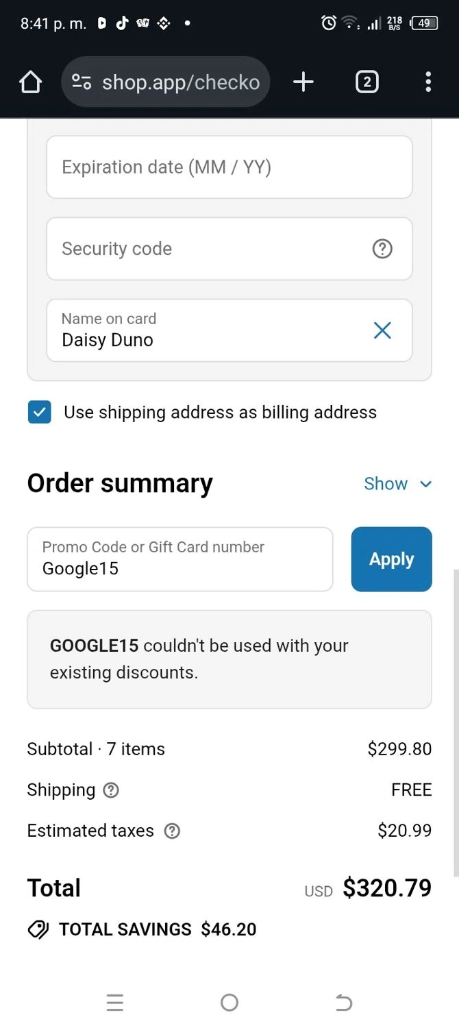 Bleu Rod Beattie promo code screenshot showing code Google15 applied at Bleu Rod Beattie checkout page. Uploaded by SimplyCodes community member MightyBoss5795 on Aug 21, 2025