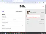 Blik coupon verification screenshot