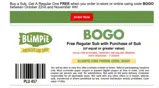 BOGO coupon verification screenshot