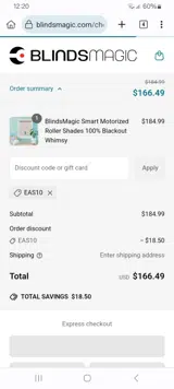EAS10 coupon verification screenshot