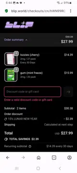 GET$7OFF coupon verification screenshot