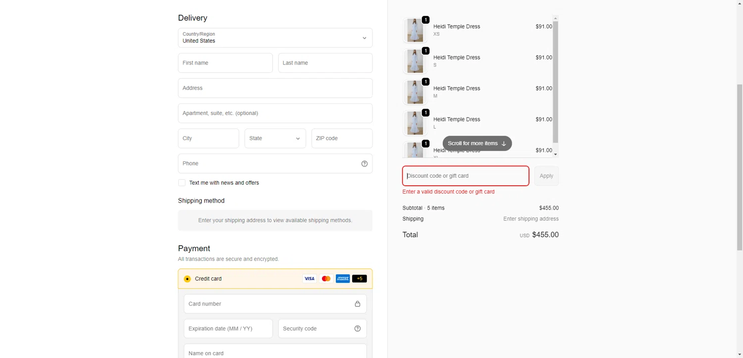 Bliss Boutique coupon code screenshot showing code SNOW applied at Bliss Boutique checkout page. Uploaded by SimplyCodes community member TreasureKnight4134 on Feb 3, 2026