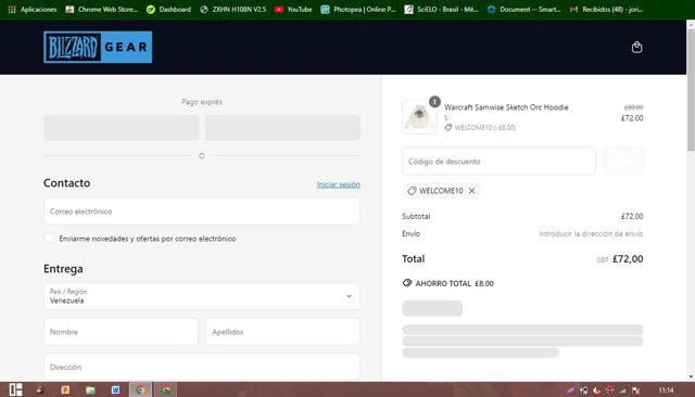 Blizzard Gear Store checkout page showing Blizzard Gear Store discount code box | Screenshot taken by SimplyCodes community member on Mar 17, 2025