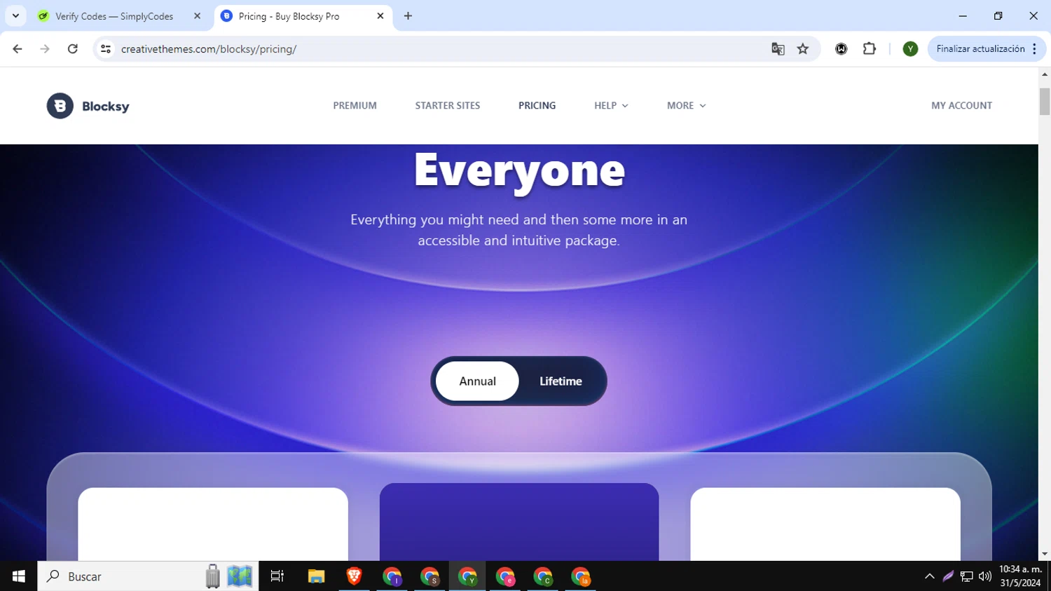Blocksy checkout page showing Blocksy promo code box | Screenshot taken by SimplyCodes community member on May 31, 2024