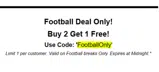 FootballOnly coupon verification screenshot