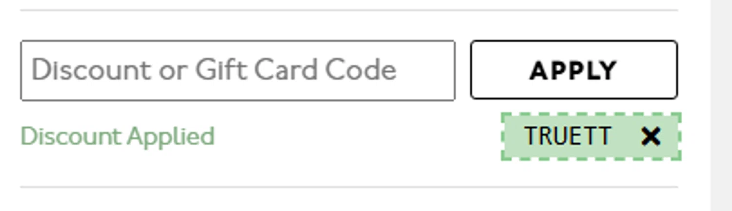Blokes Health promo code screenshot showing code TRUETT applied at Blokes Health checkout page. Uploaded by SimplyCodes community member fghfgefds2 on Mar 16, 2025