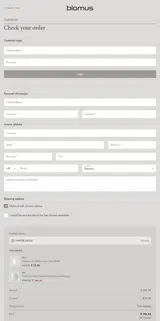 Blomus US coupon verification screenshot