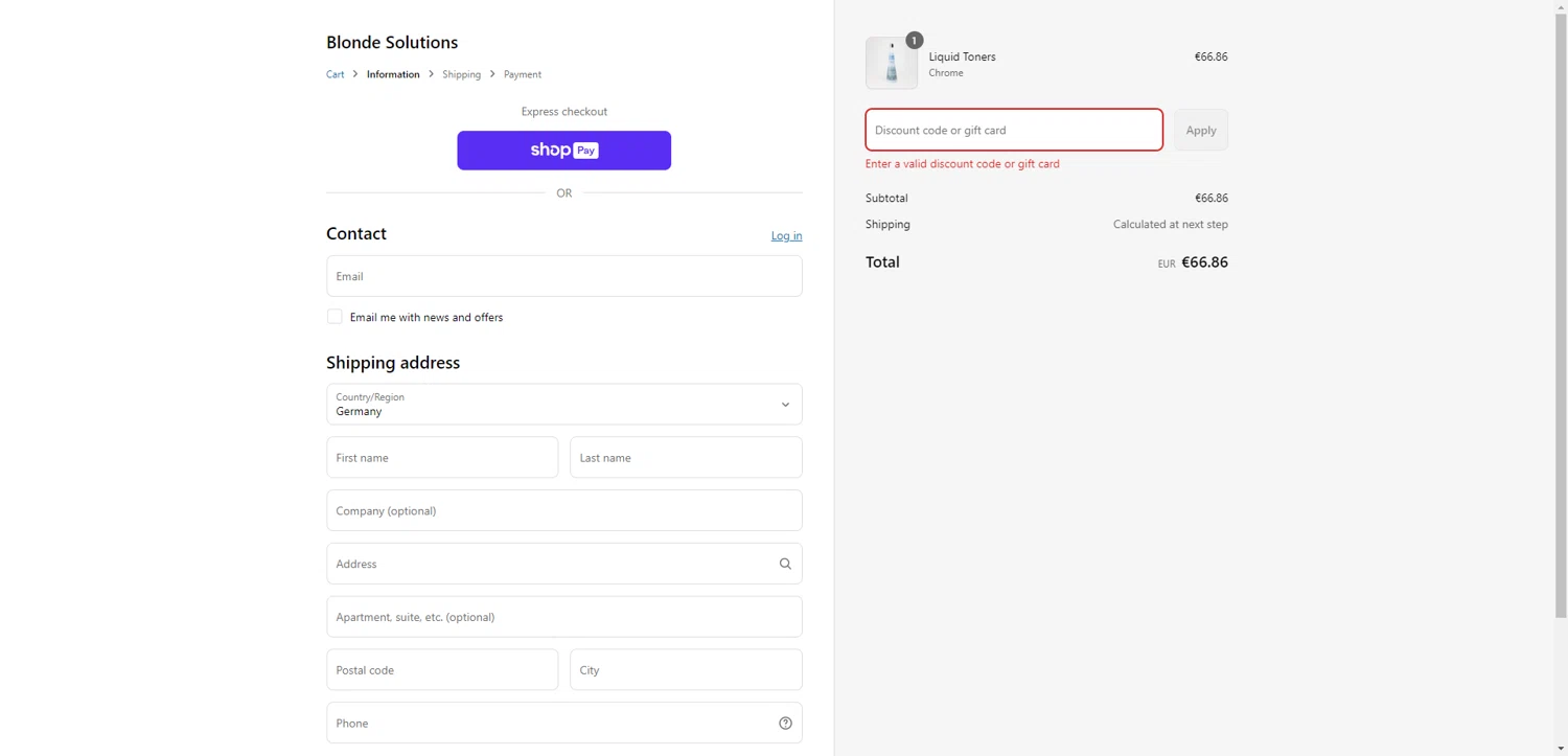 Blonde Solutions discount code screenshot showing code MOM10 applied at Blonde Solutions checkout page. Uploaded by SimplyCodes community member TreasureKnight4134 on May 25, 2025