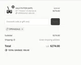 SPRINGSALE coupon verification screenshot