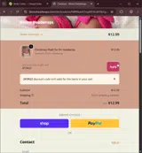 2FOR22 coupon verification screenshot
