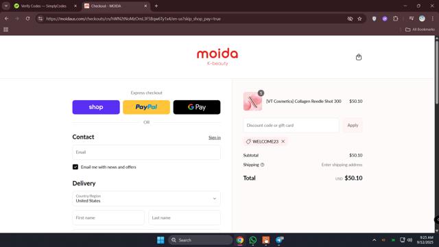 Blooming Koco checkout page showing Blooming Koco promo code box | Screenshot taken by SimplyCodes community member on Sep 12, 2025