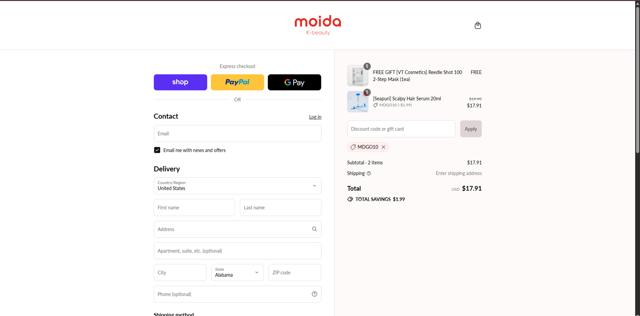 Blooming Koco checkout page showing Blooming Koco promo code box | Screenshot taken by SimplyCodes community member on Sep 4, 2025