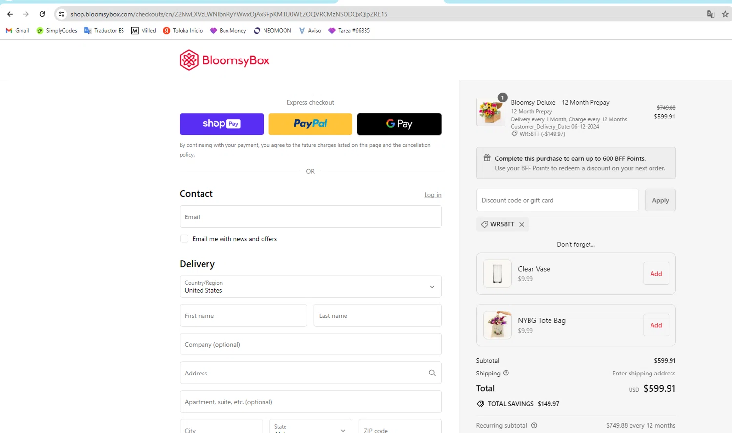 BloomsyBox Promo Codes 20 Off June 2024