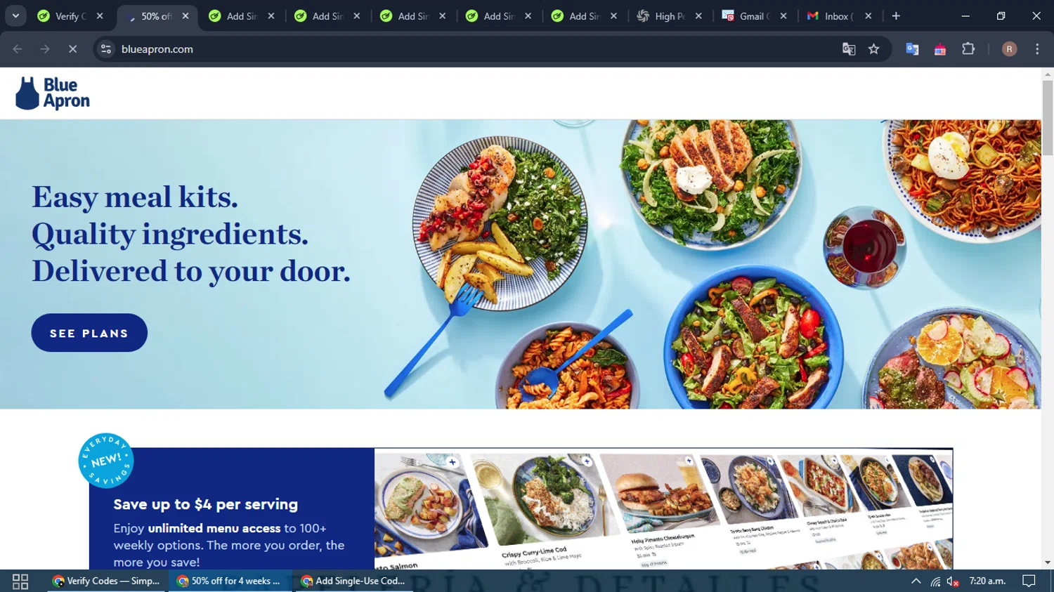 Blue Apron Coupons 30 Off January 2025