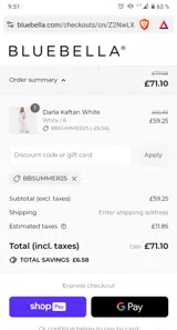 BBSUMMER25 coupon verification screenshot
