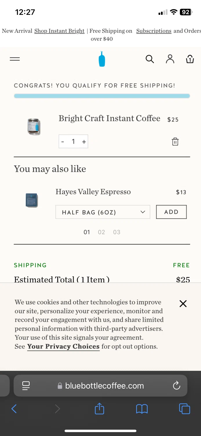 how to use Blue Bottle Coffee coupons