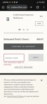 Fav10 coupon verification screenshot