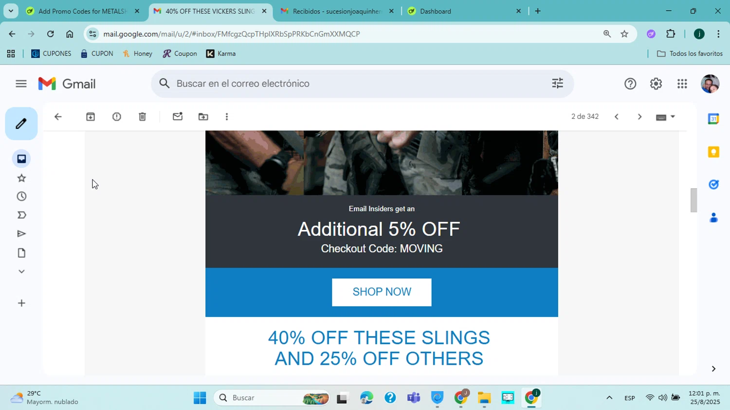 Blue Force Gear discount code screenshot showing code MOVING applied at Blue Force Gear checkout page. Uploaded by SimplyCodes community member jorgejavierherrera on Aug 25, 2025