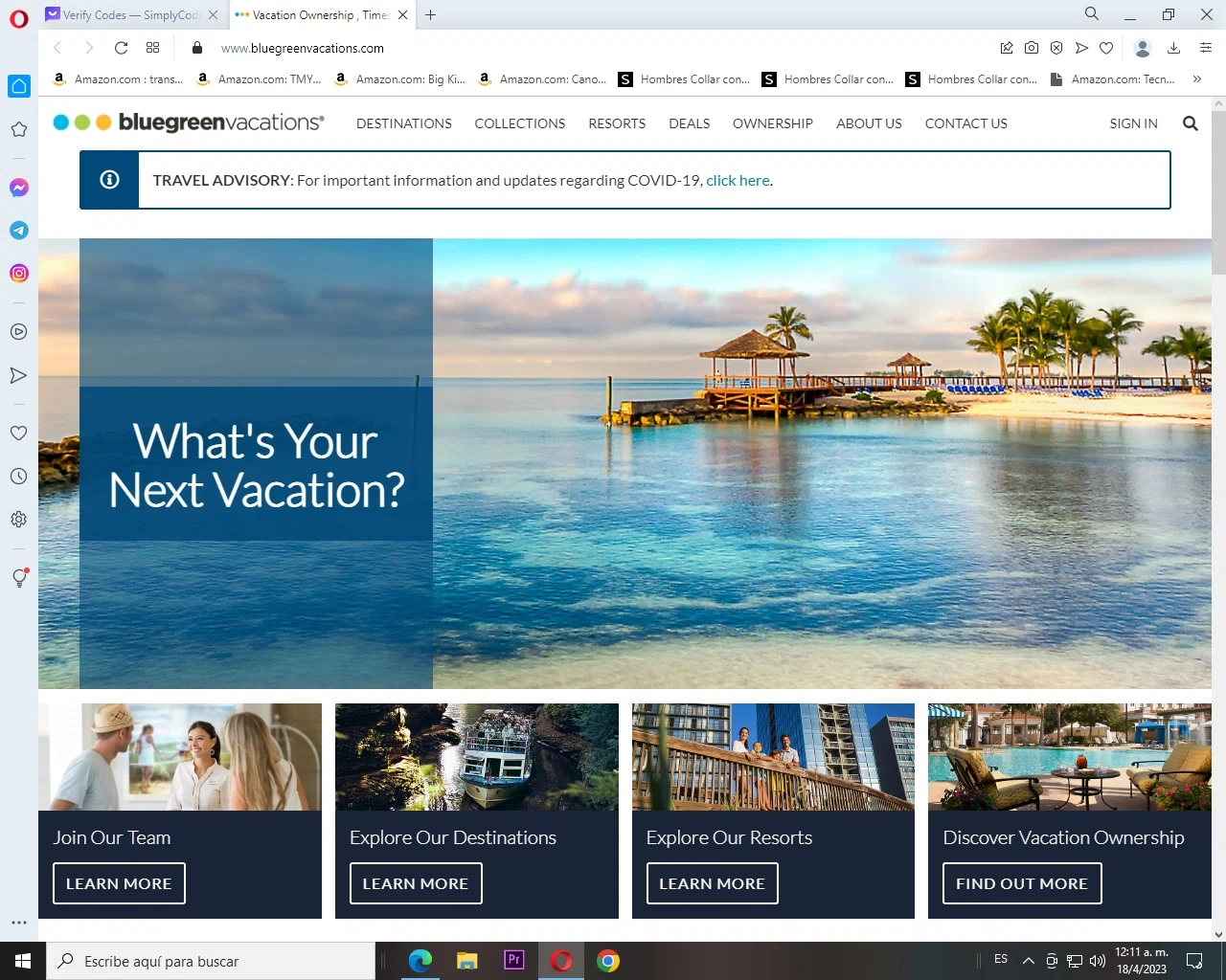 Bluegreen Vacations checkout page showing Bluegreen Vacations promo code box | Screenshot taken by SimplyCodes community member on Apr 17, 2023